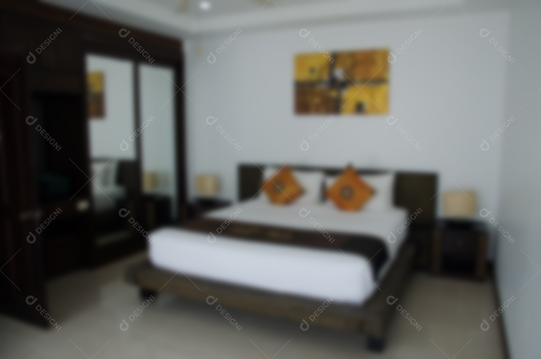 Desfoque o interior do quarto para o fundo pode ser usado para exibição.