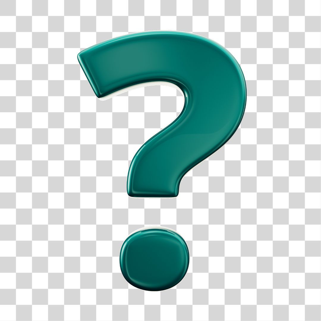 Question Mark Blue 3D Element Transparent PNG