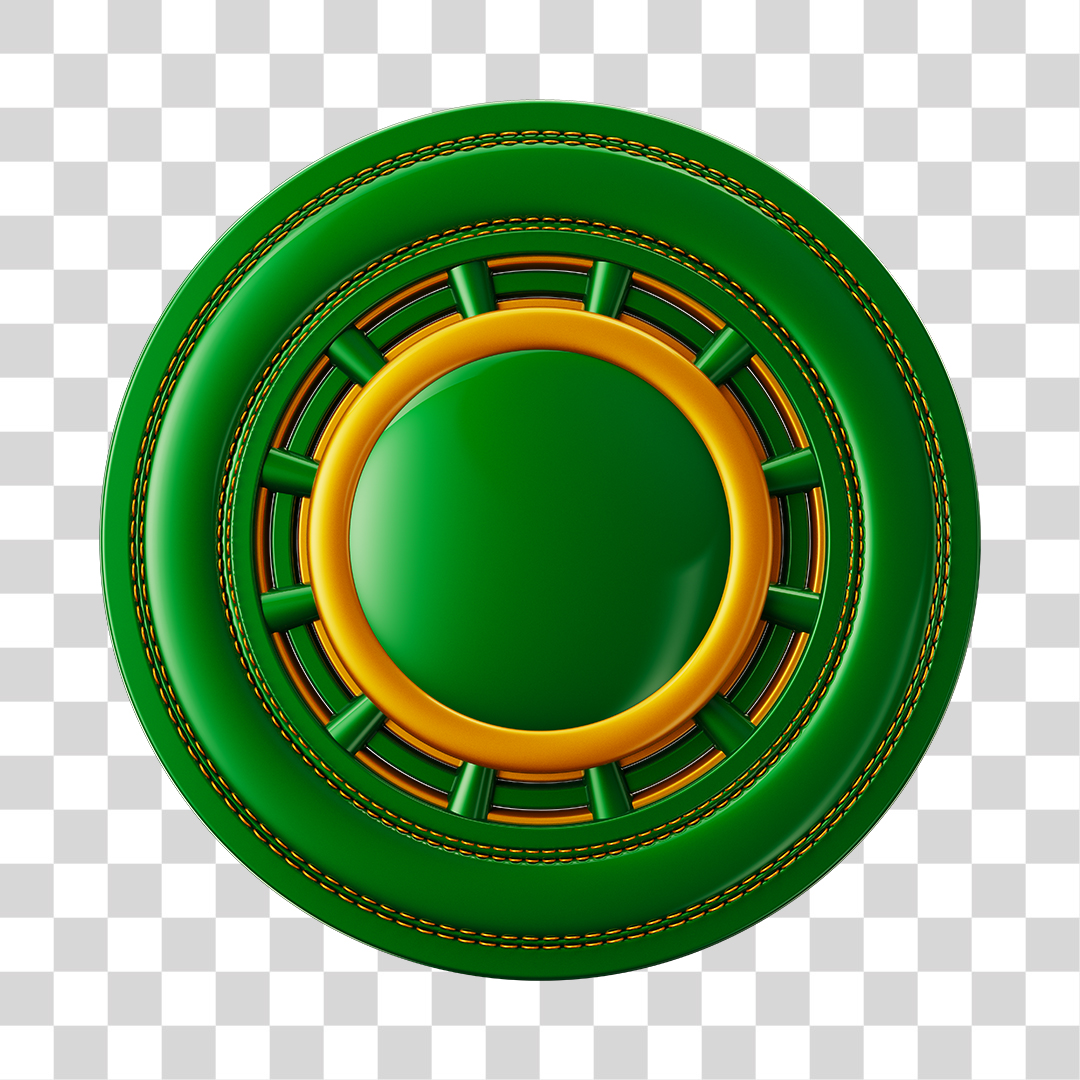 Elemento 3D Base Redonda Com Cores da Bandeira PNG Transparente