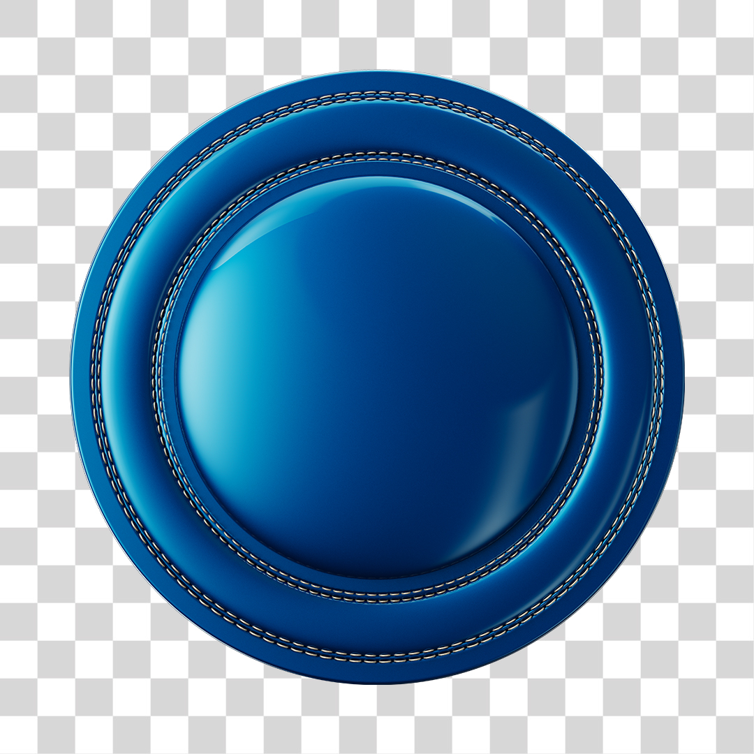 Elemento 3D Base Redonda Azul PNG Transparente