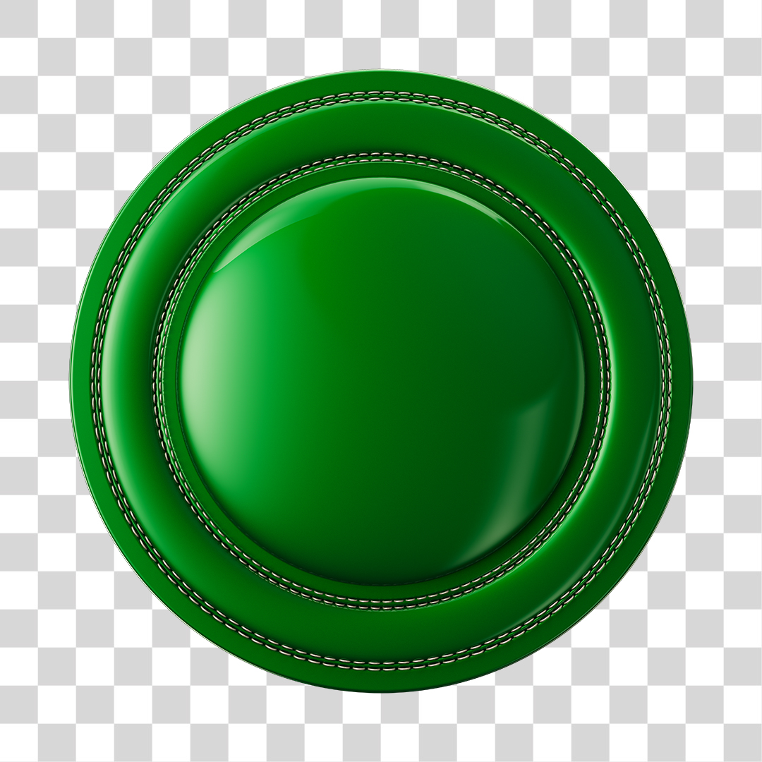Elemento 3D Base Redonda Verde PNG Transparente