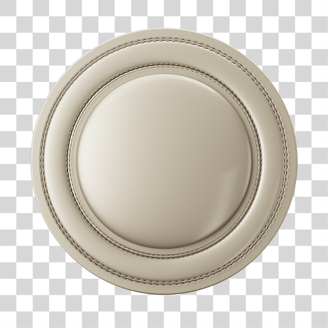 Elemento 3D Base Redonda Branca PNG Transparente