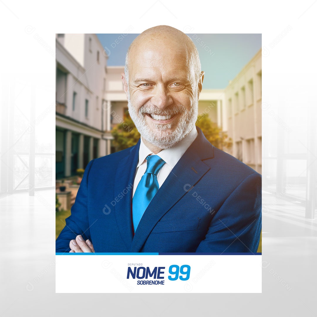 Social Media Política Deputado o Porta Voz do Povo PSD Editável