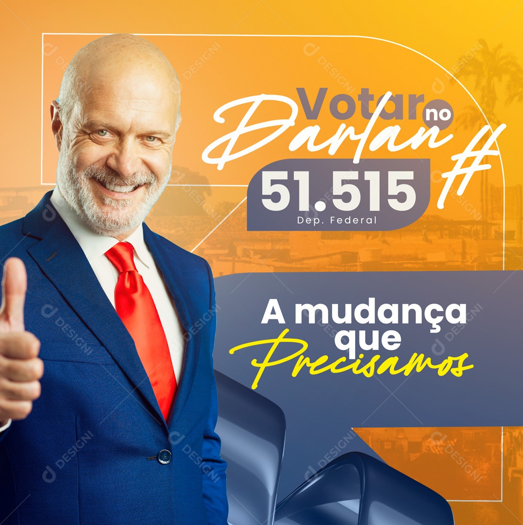 Social Media Política, Mudança que Precisamos PSD Editável