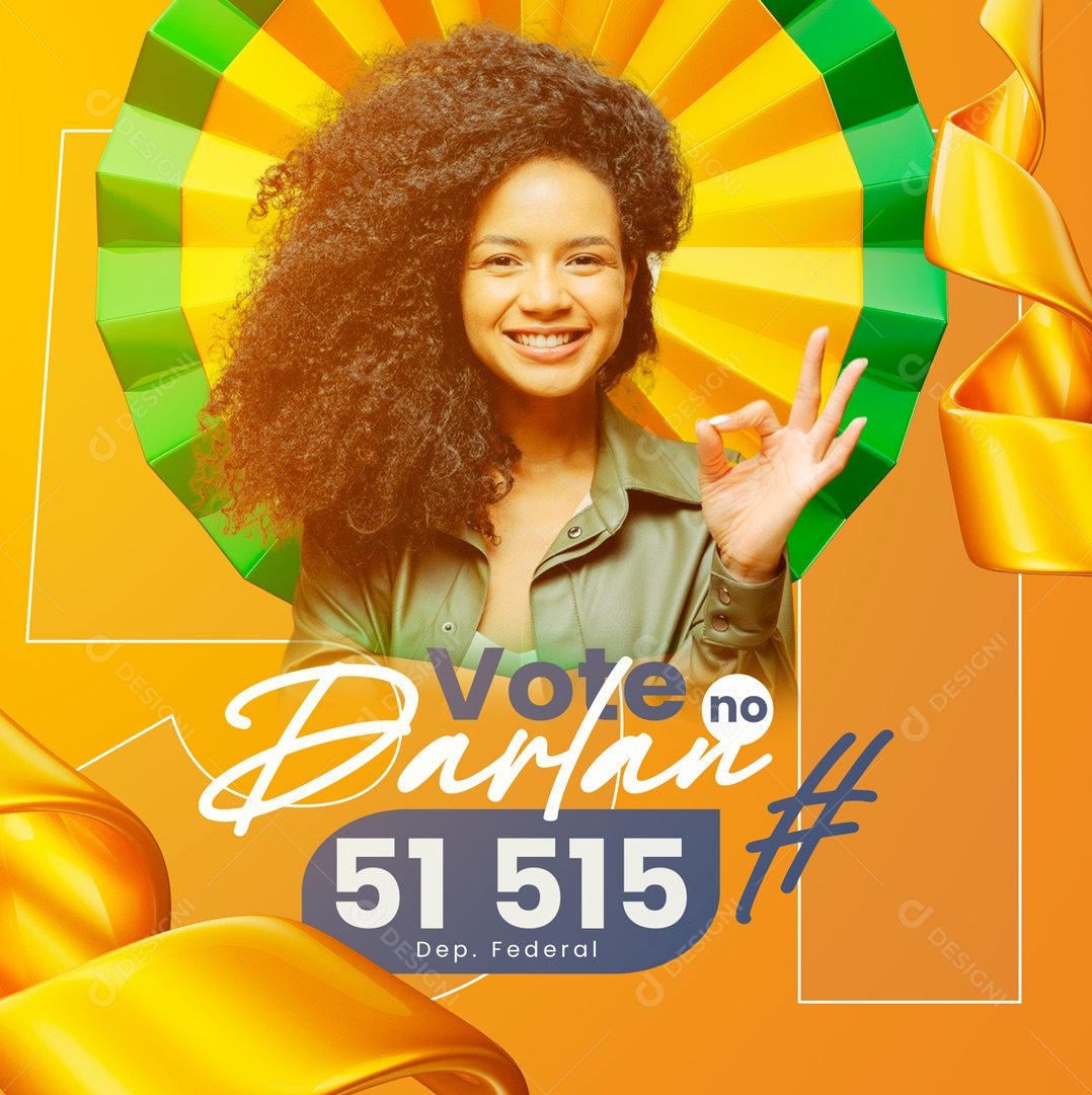 Social Media Política Vote Deputado Federal PSD Editável