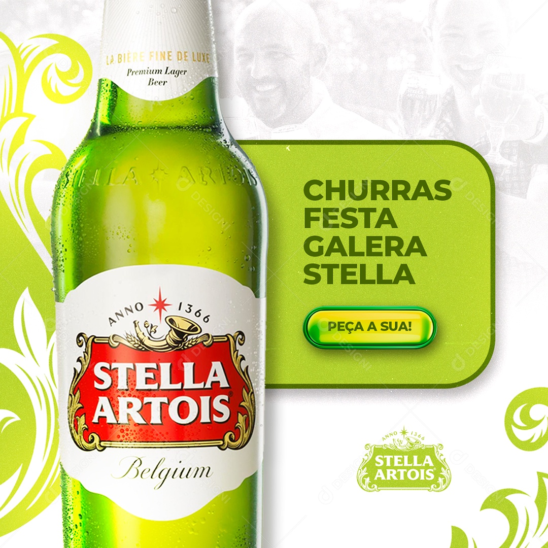 Churras festa galera Stella Distribuidora Social Media PSD Editável