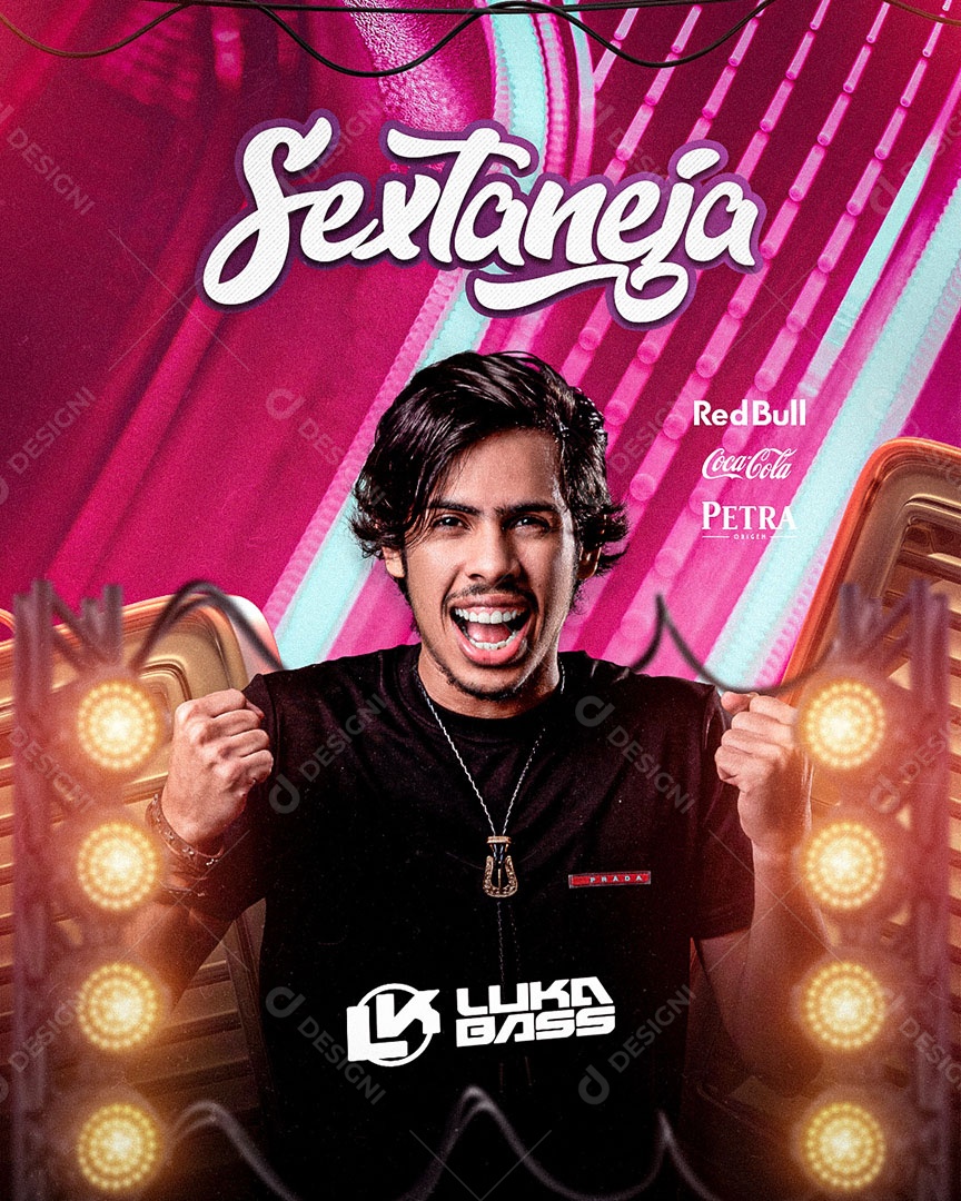 Flyer Shows Luka Bass Social Media PSD Editável