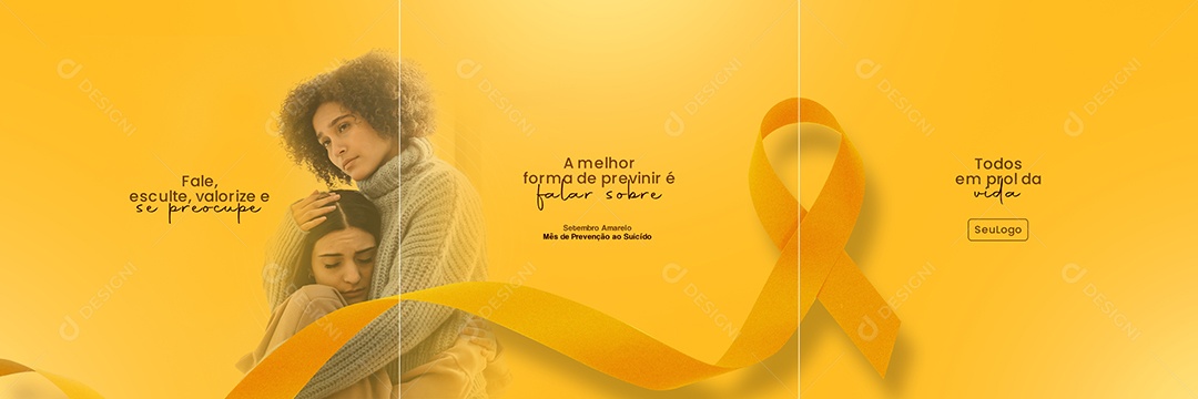 A melhor forma de prevenir é falar sobre Carrossel Setembro Amarelo Social Media PSD Editável