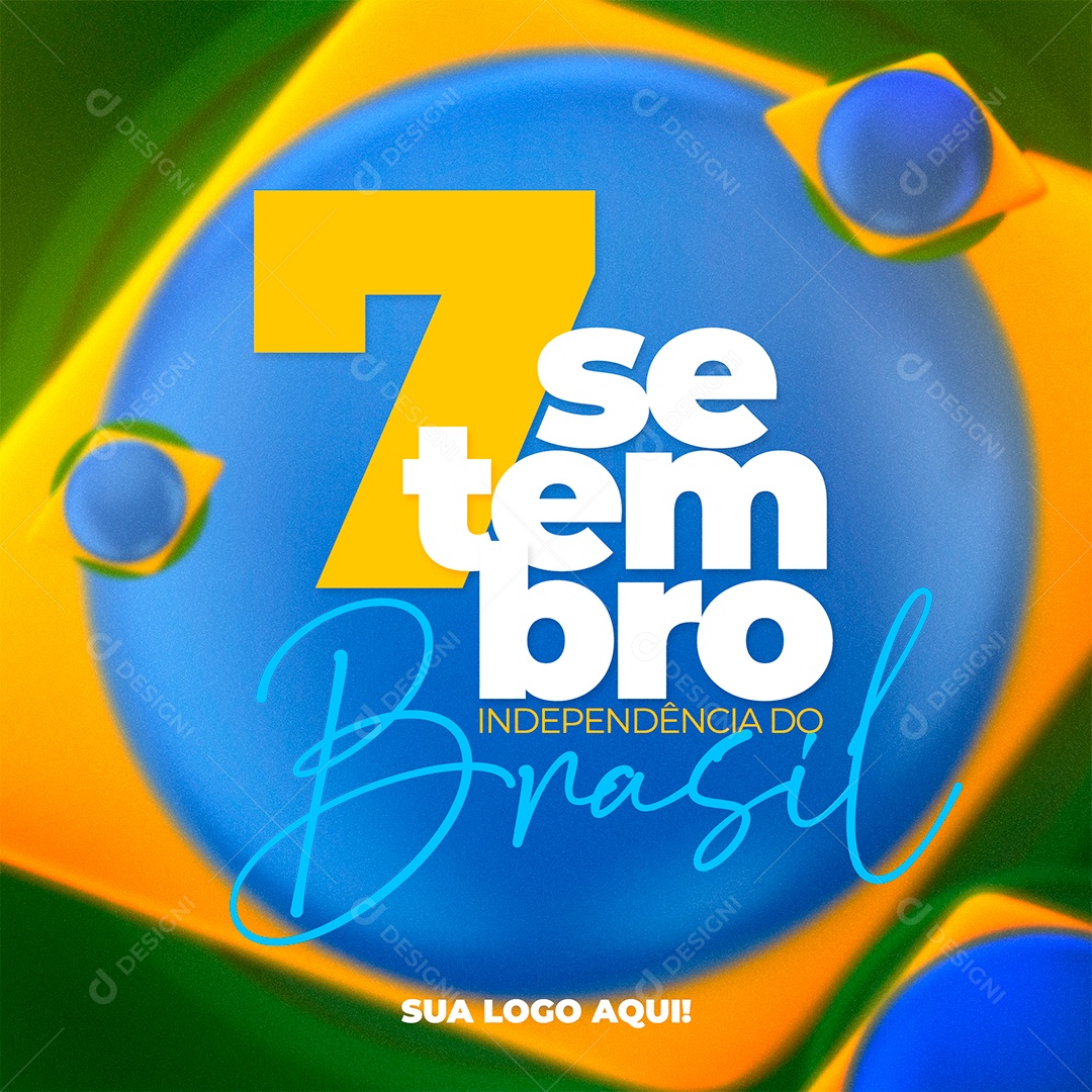 Brazil Independence Day September 7 Social Media Editable PSD