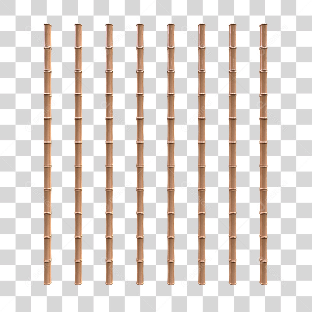 Bambu Chinês Elemento 3D PNG Transparente