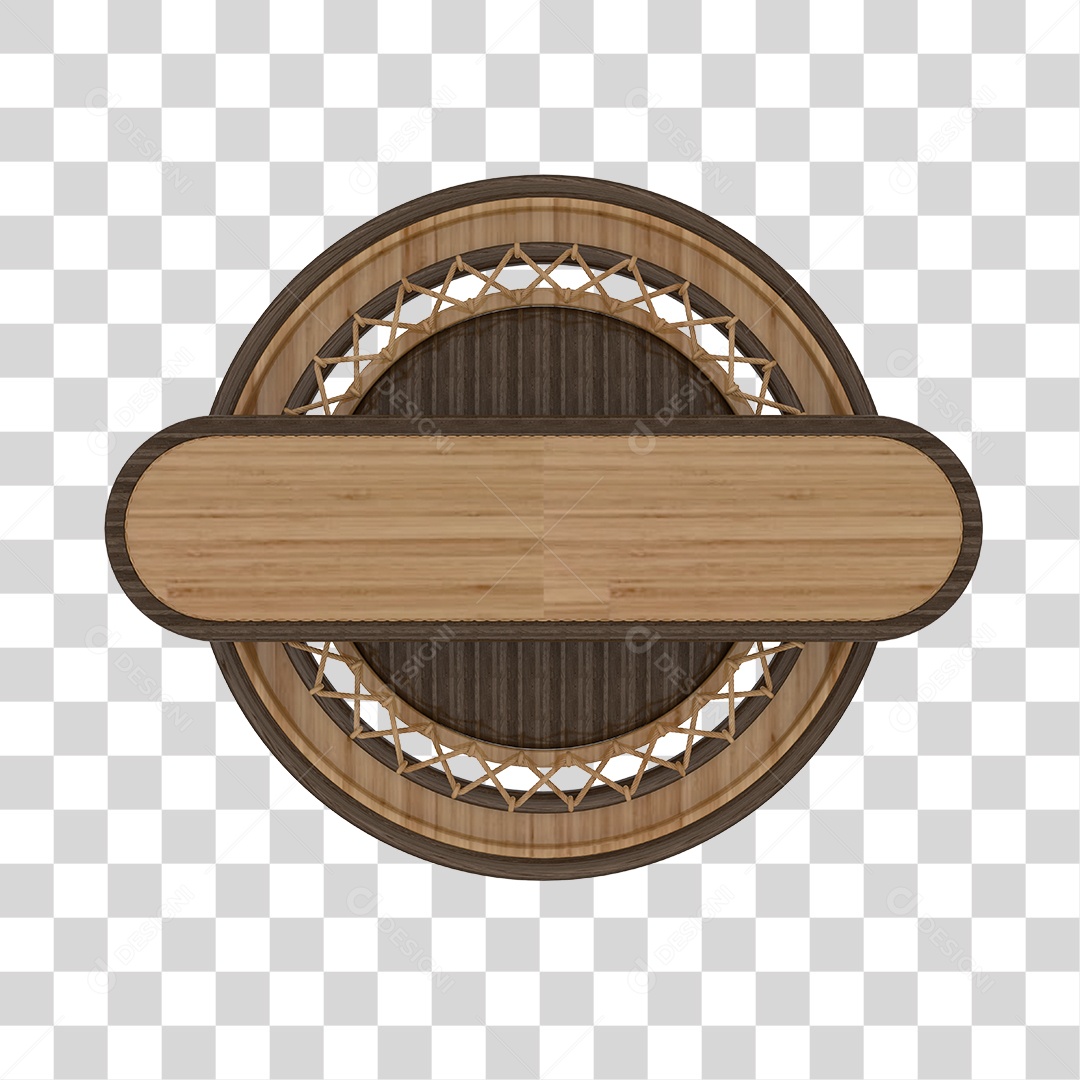 Placa de Madeira Redonda Sem Fundo PNG Transparente