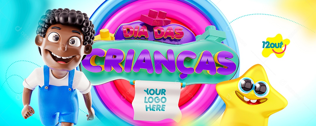 Dia Das Crianças Promoções Venha Conferir Social Media PSD Editável