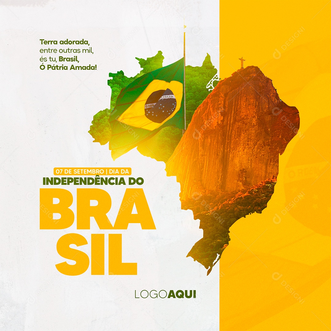 You are the beloved land among a thousand others Brazil Independence Day of Brazil Social Media PSD Editable