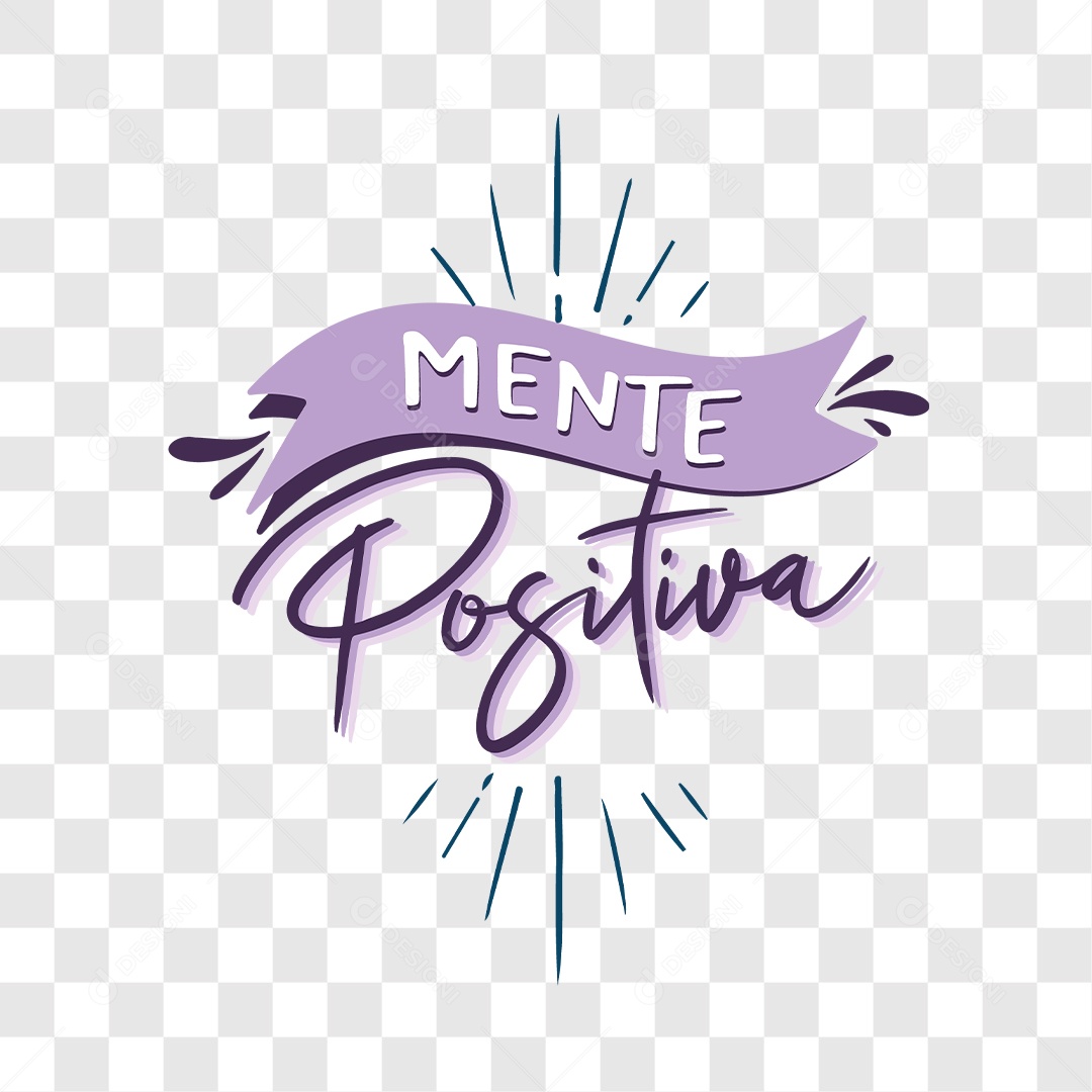 Lettering Mente Positiva EPS + PNG