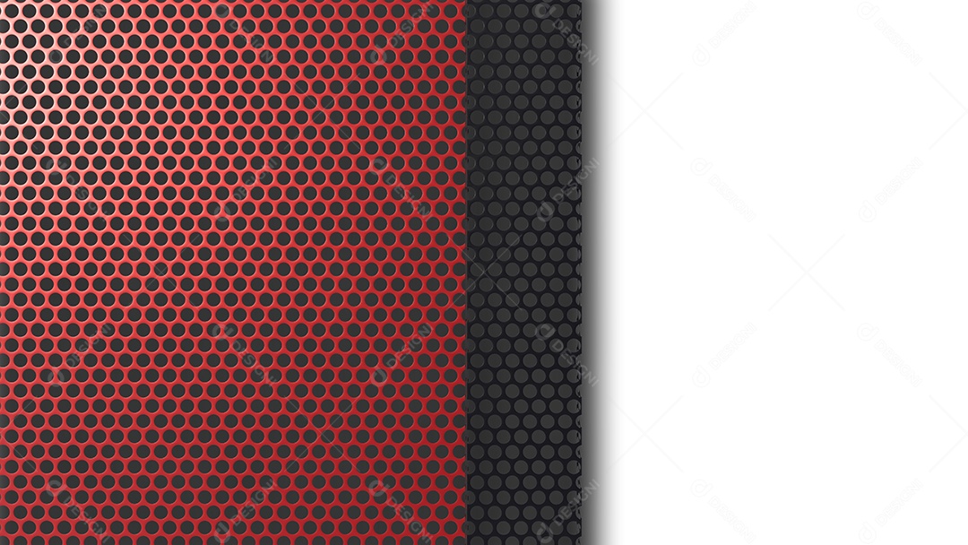 Uma imagem de renderização 3d da placa de malha de metal colorida.