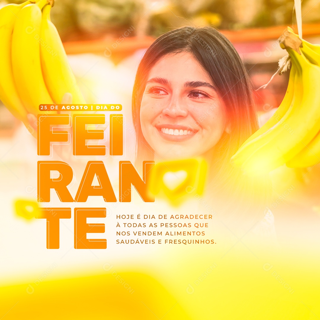 Hoje é dia de agradecer a todas as pessoas Dia do Feirante Social Media PSD Editável