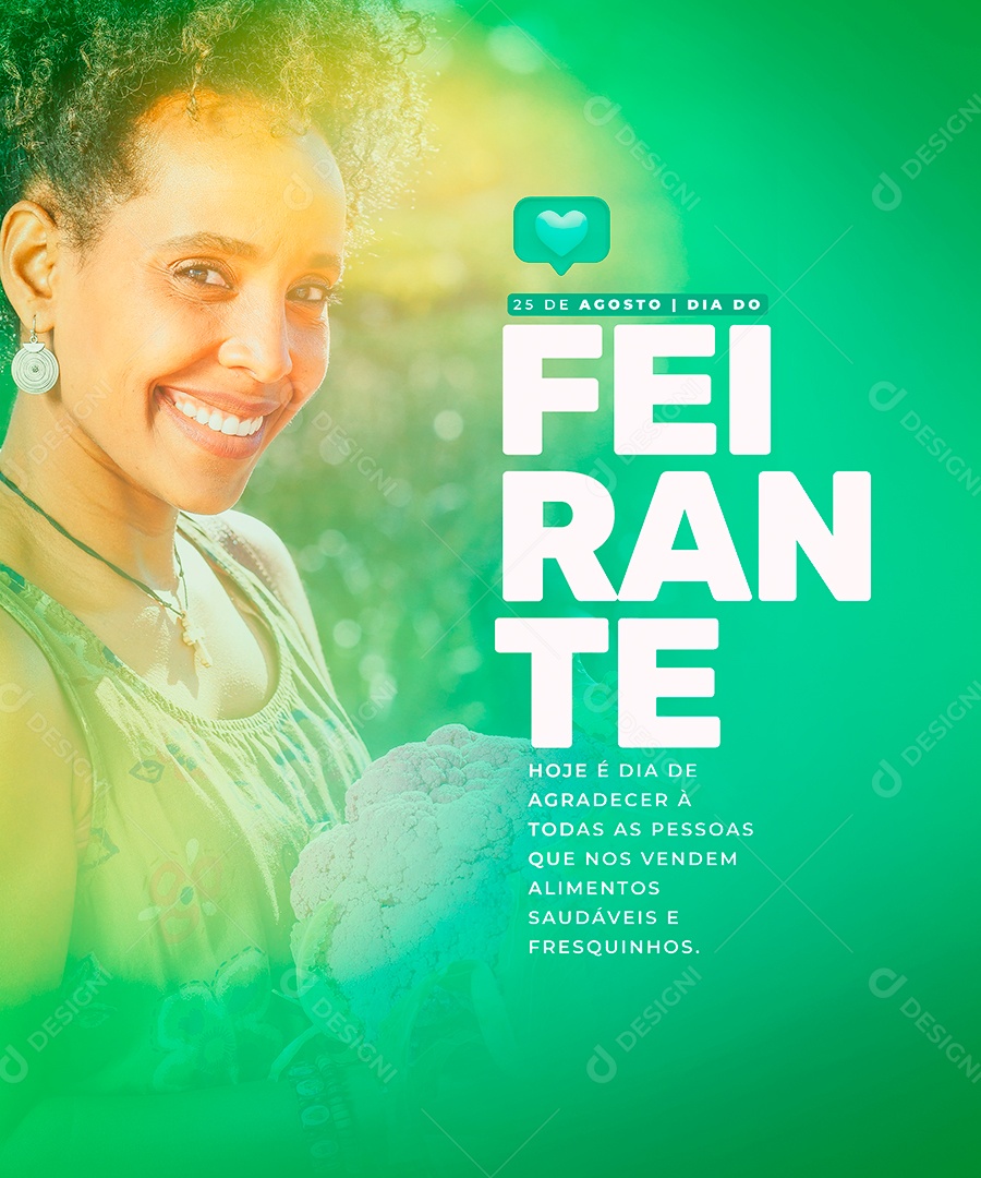 Hoje é dia de agradecer a todas as pessoas Dia do Feirante Social Media PSD Editável