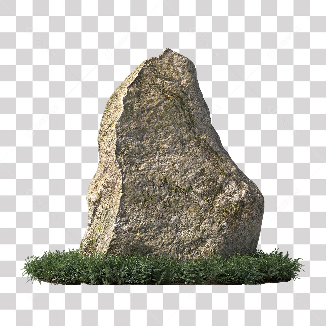 Planta com folhas verdes pedra PNG Transparente