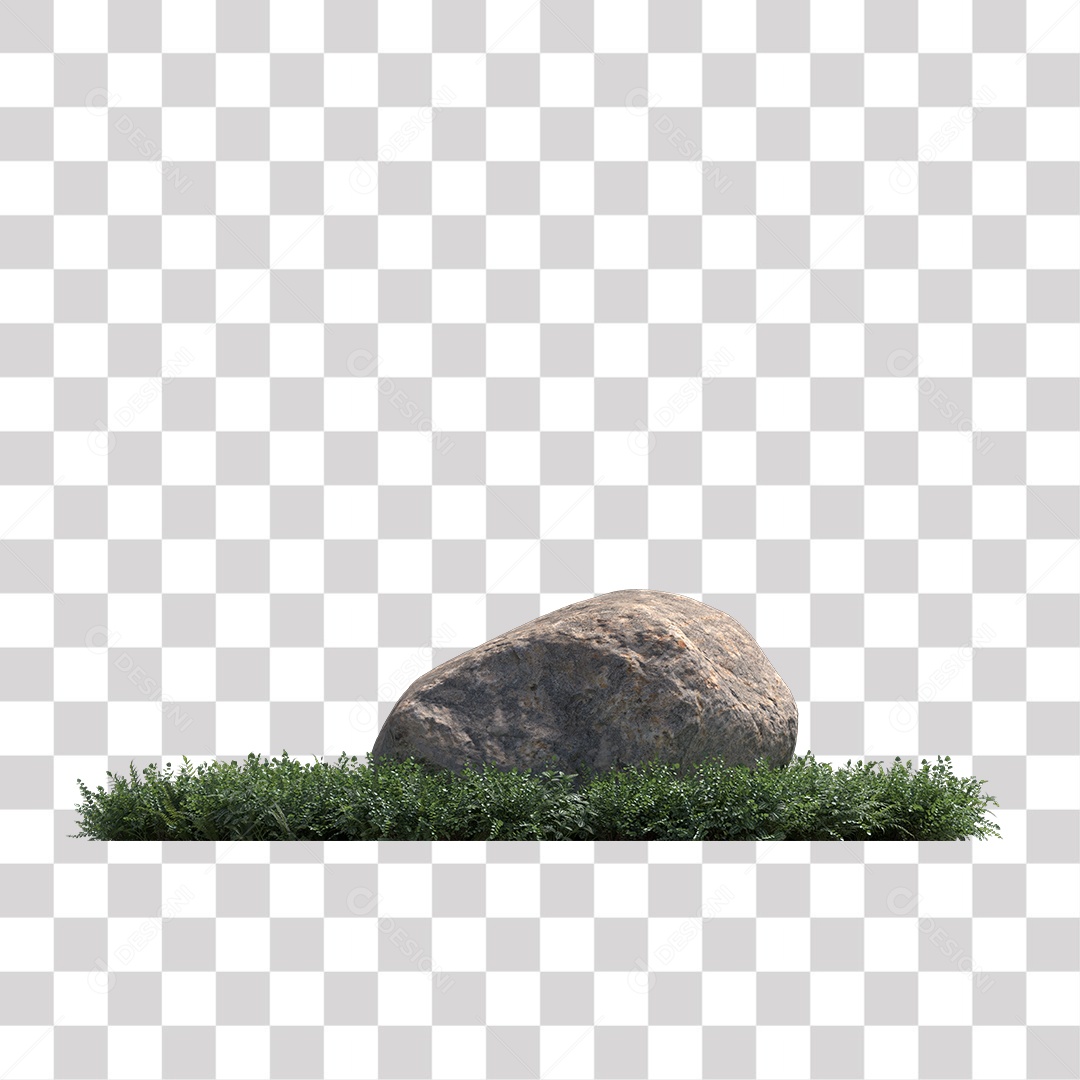 Planta com folhas verdes pedra PNG Transparente