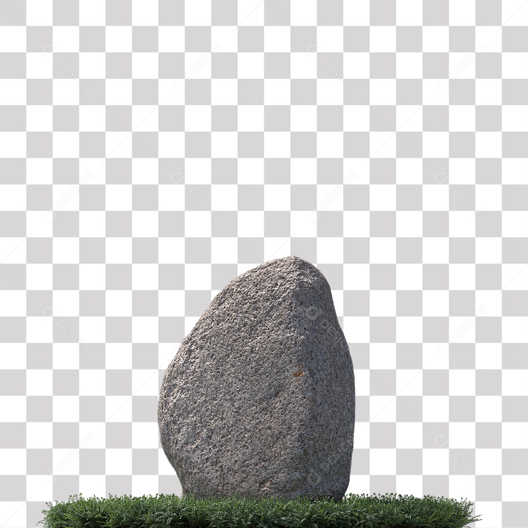 Planta com folhas verdes pedra PNG Transparente