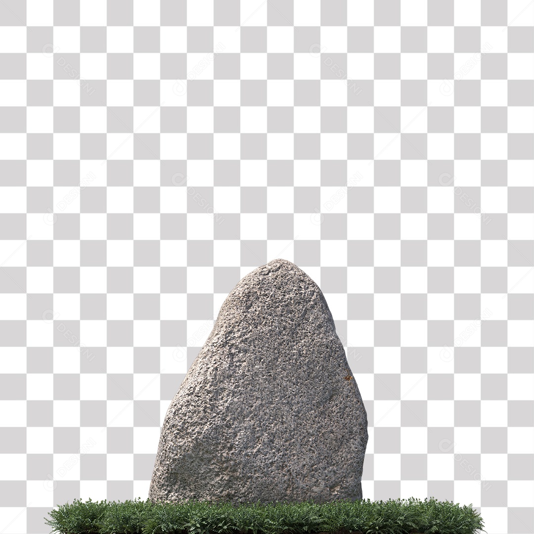 Planta com folhas verdes pedra PNG Transparente