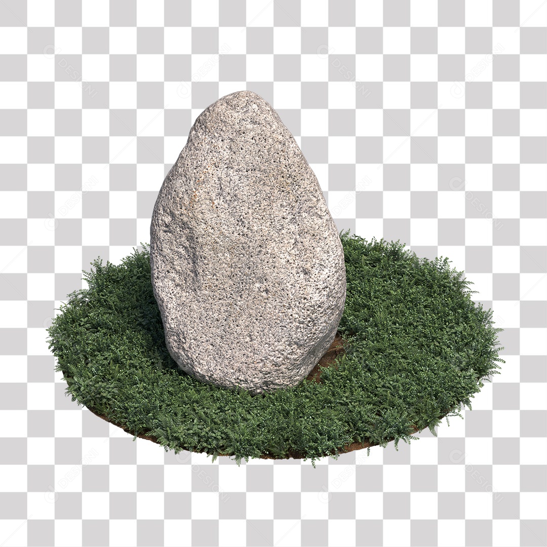 Planta com folhas verdes pedra PNG Transparente