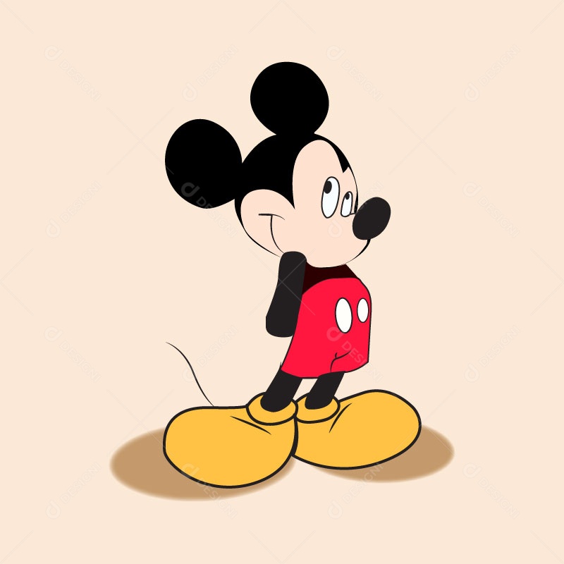 Desenho de personagem de quadrinhos Mickey Mouse Ilustração Vetor EPS