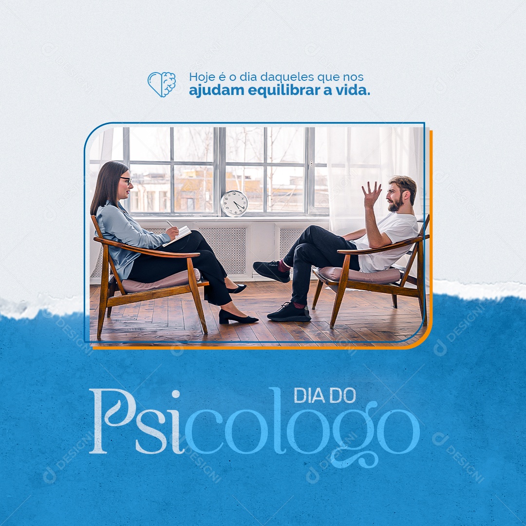 Dia do Psicólogo 27 de Agosto Ajudam a Equilibrar a Vida Social Media PSD Editável