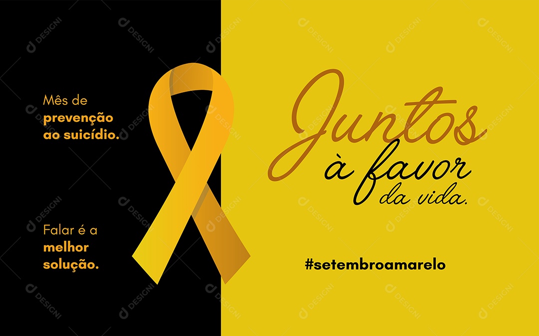 Setembro amarelo Concretização prevenção ao suicídio Laço Amarelo