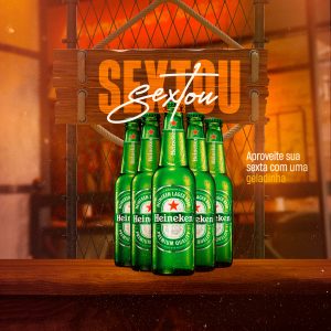 Sextou Com Cerveja Heineken Já Pode? Social Media PSD Editável