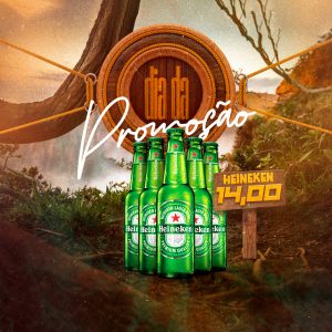 Social Media Bebidas Cerveja Gelada Heineken Dia da Promoçõa PSD Editável