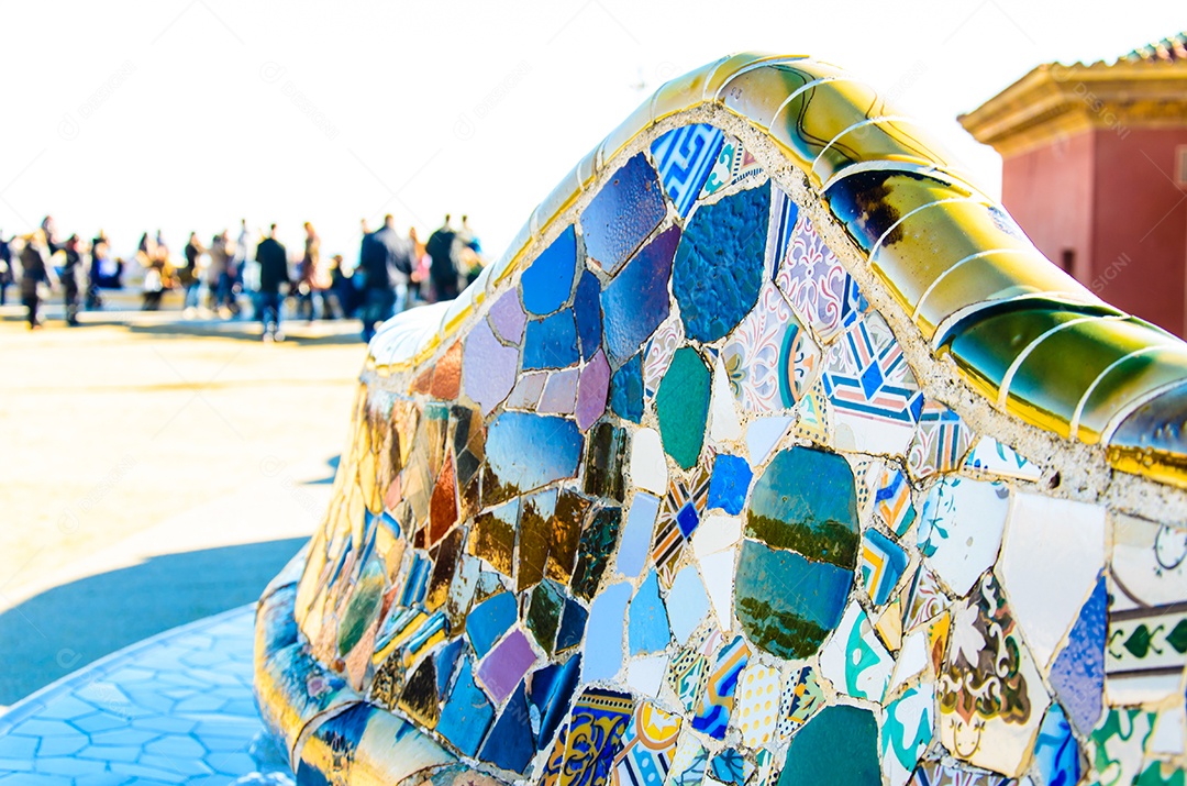 park guell atrações turísticas em Barcelona, ​​Espanha.