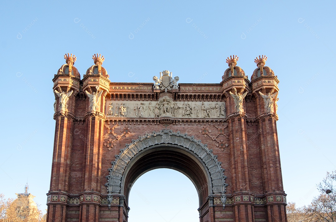 Arco do Triunfo Barcelona, ​​Espanha, uma das atrações turísticas da Europa.