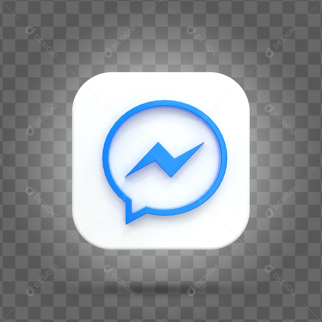 Messenger Elemento 3D Para Composição PSD