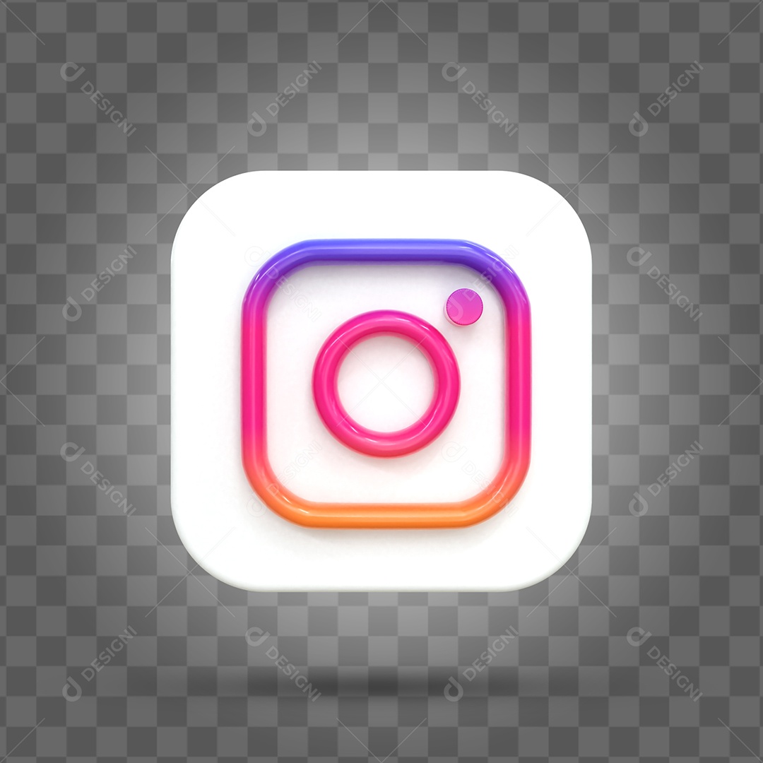 Instagram Elemento 3D Para Composição PSD