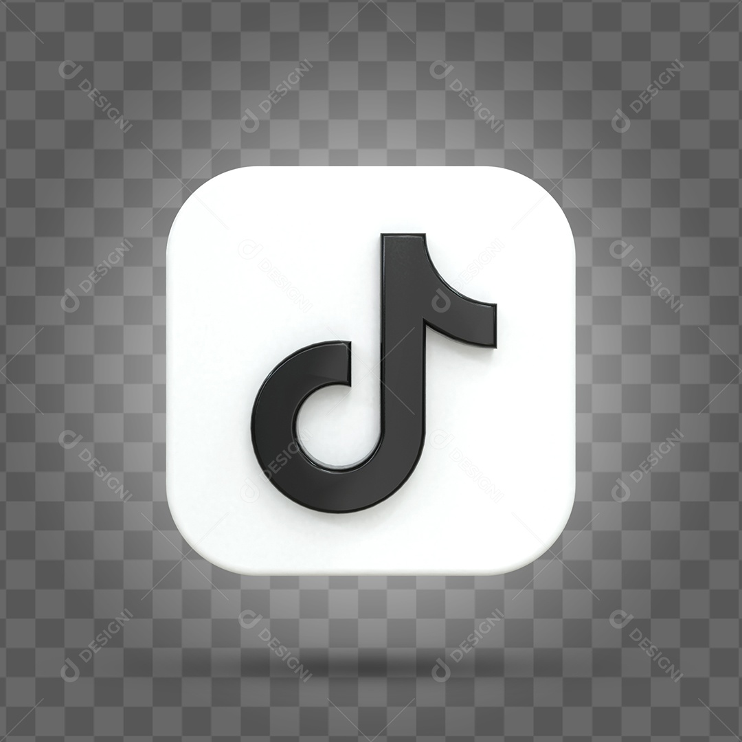 Tiktok Elemento 3D Para Composição PSD