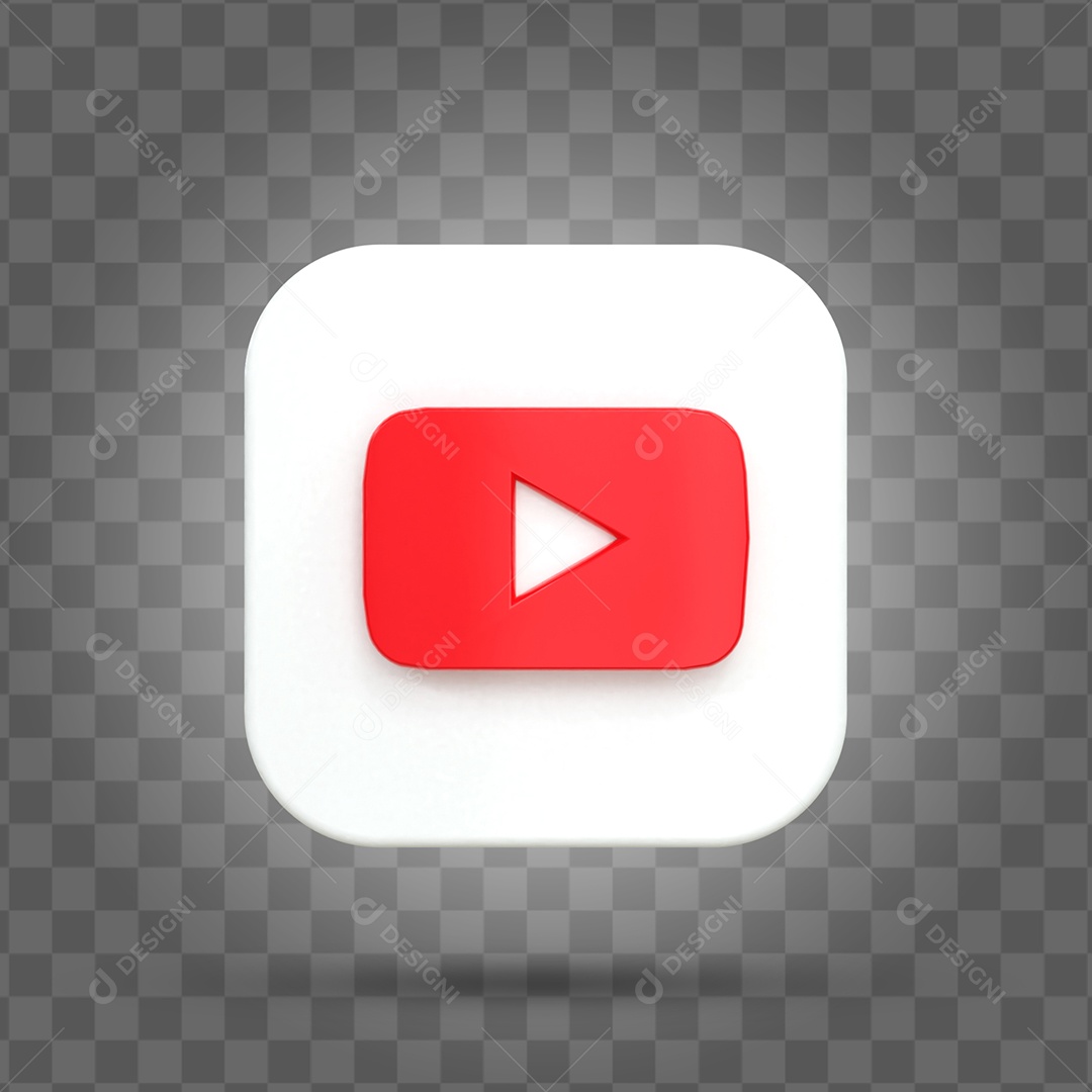 Youtube Elemento 3D Para Composição PSD