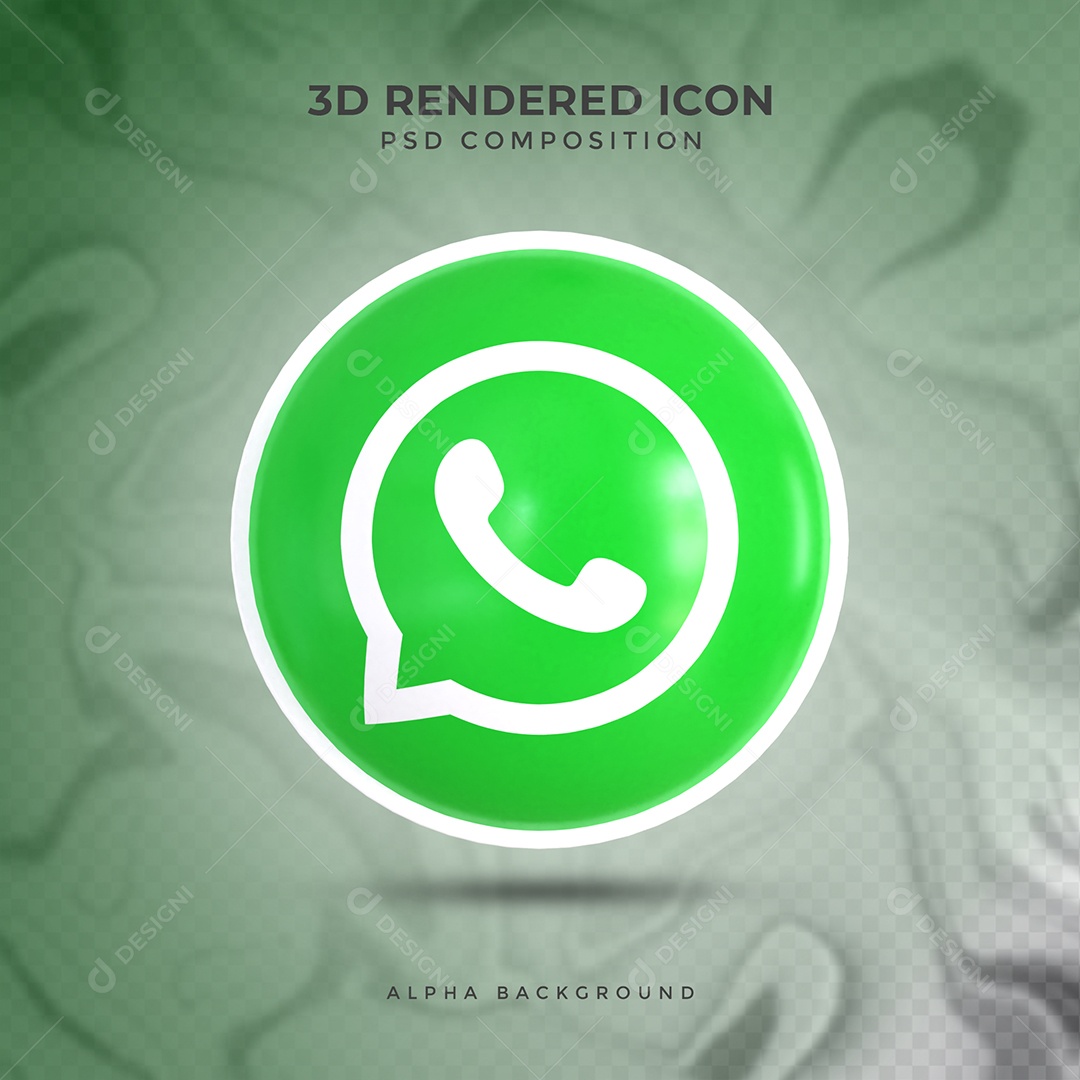 Whatsapp Ícone 3D Para Composição PSD