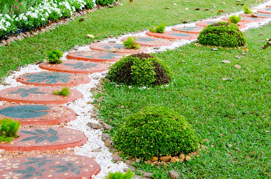 O caminho no jardim.
