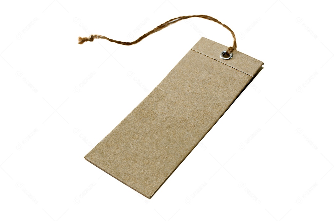 Etiquetas de papel isoladas no branco.