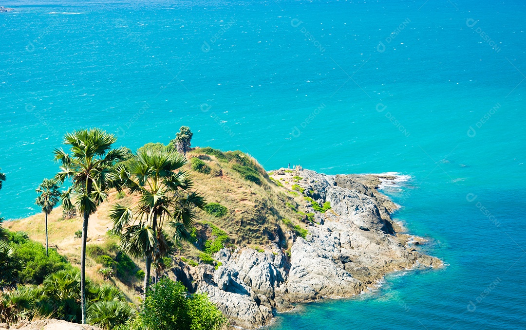 Belo ponto de vista do cabo, Tailândia