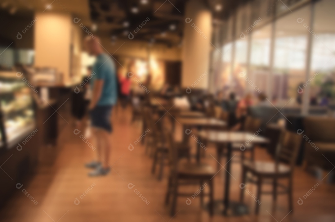 Resumo borrão café e restaurante interior para segundo plano. filtro vintage