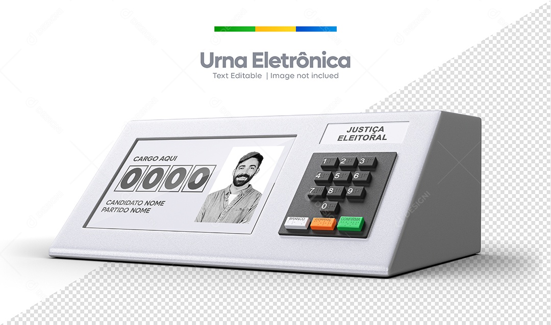 Mockup de Urna Eletrônica PSD Editável