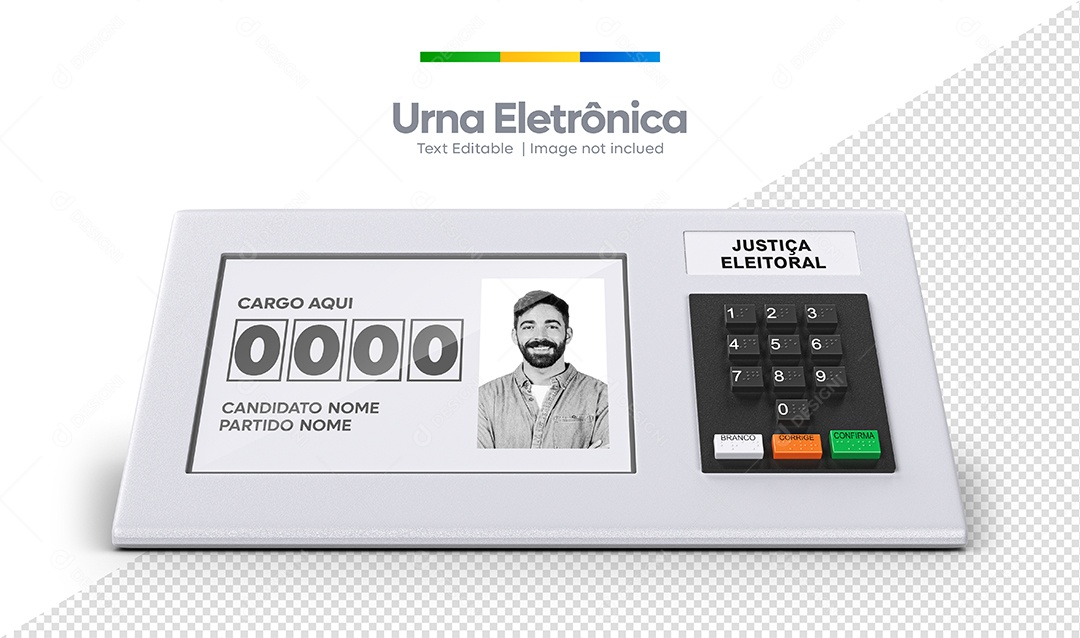 Mockup de Urna Eletrônica PSD Editável