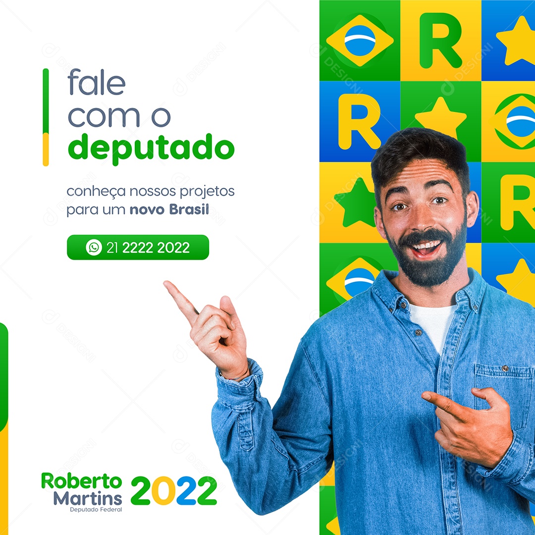 Fale com o Deputado Política Social Media PSD Editável