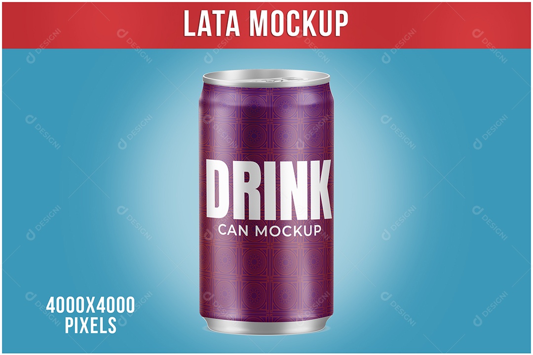 Lata Mockup Bebida 220ML PSD
