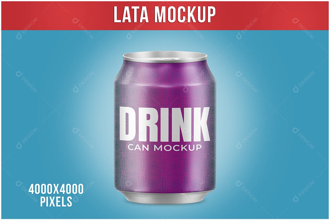 Lata Mockup Bebida PSD 250ML