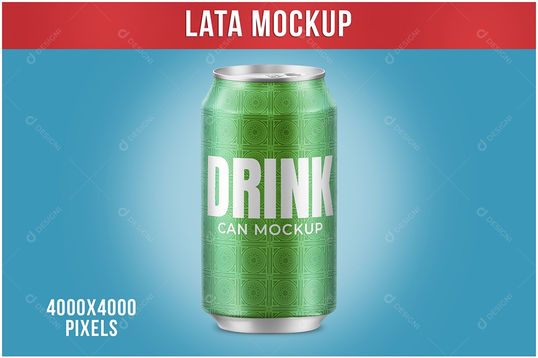 Lata Mockup Bebida PSD 350ML