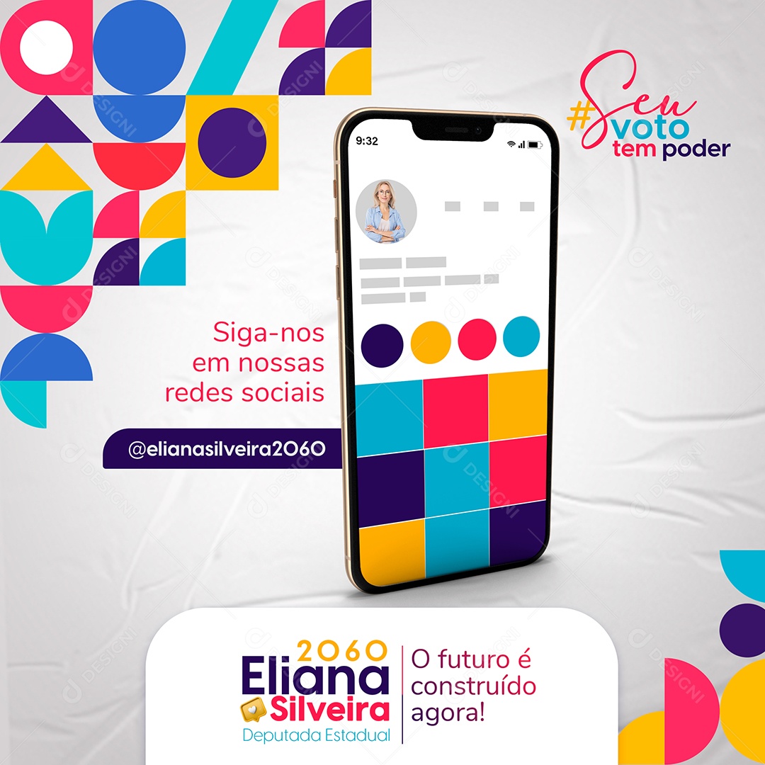 Vote Certo O Futuro Começa Agora Social Media PSD Editável