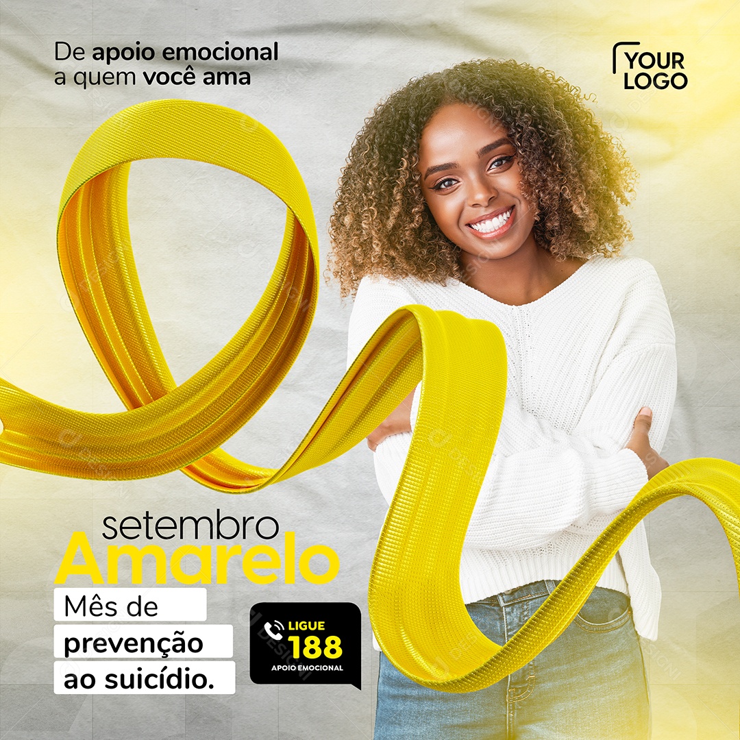 Setembro Amarelo Mês De Prevenção Ao Suicídio Social Media PSD Editável
